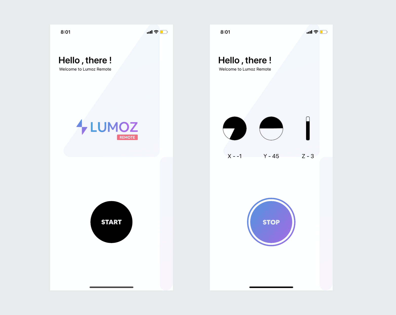 The Lumoz Remote mobile app