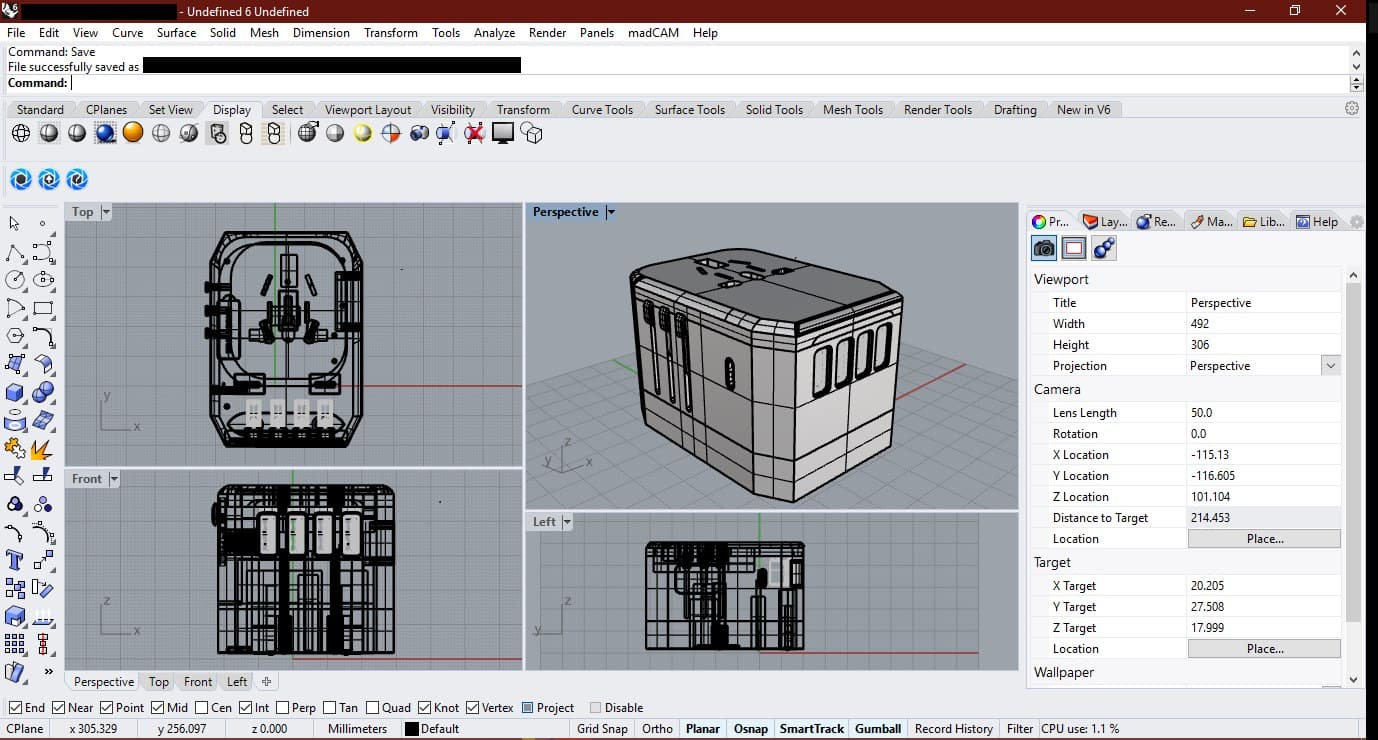 The Viosimc adapter in Rhino
